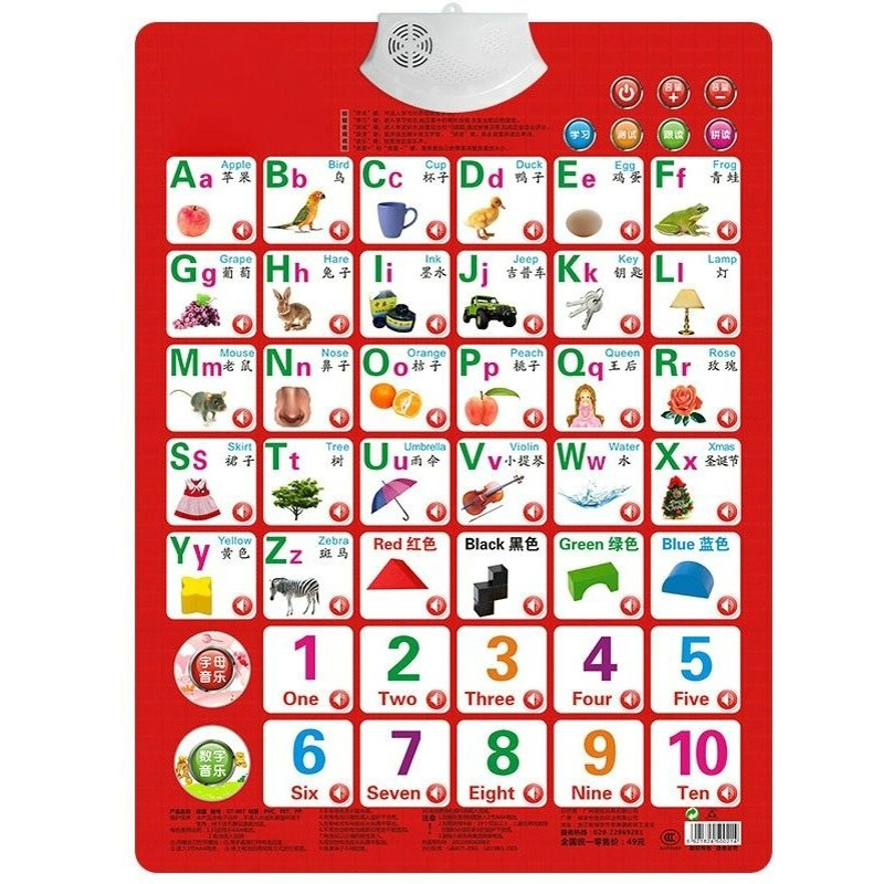 Kids Education Charts - Aprende números, libro de tarjetas del