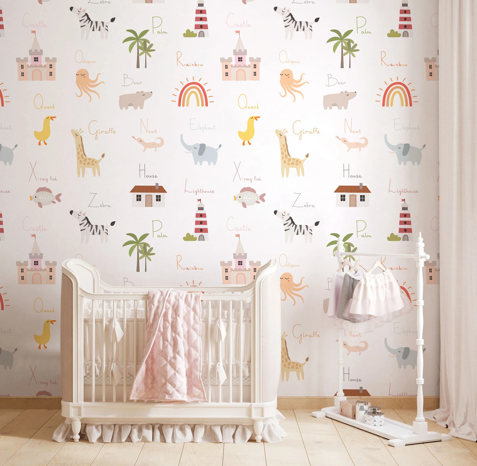 Kids Education Nursery - Papel Tapiz Educativo para Niños, Despegable