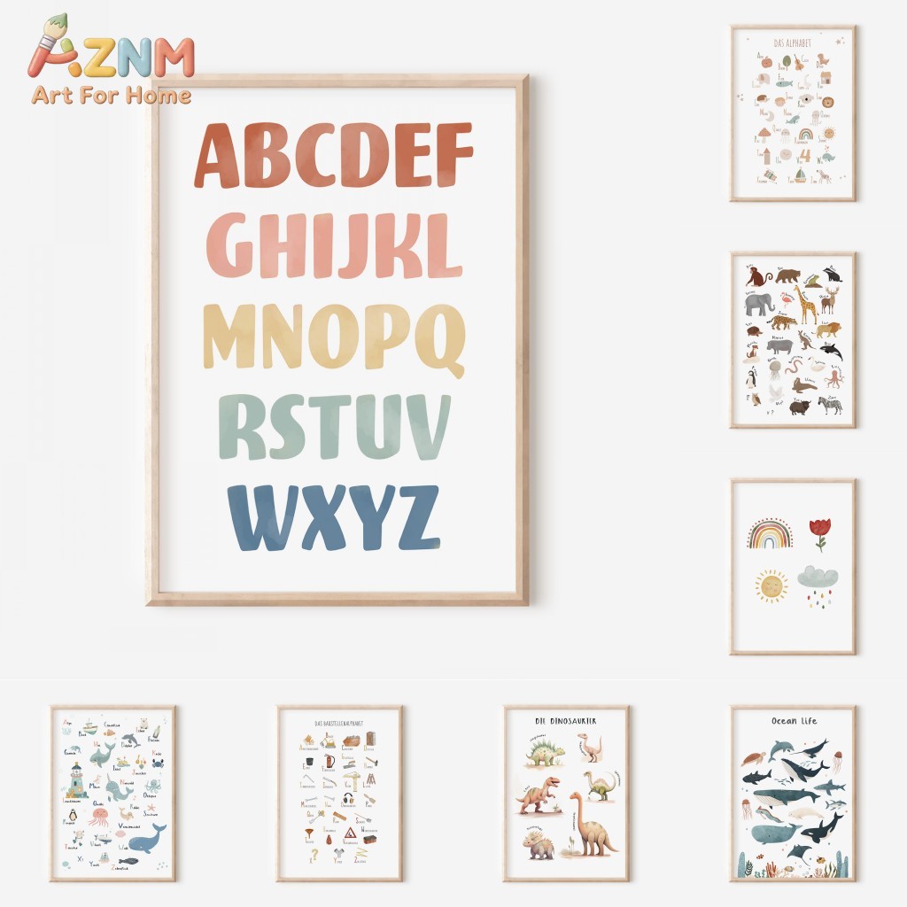 Kids Education Nursery - AZNM - Arte educativo de pared