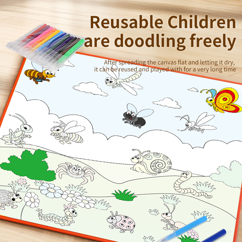 Kids Education Laptop - Tapete de Dibujo Lavable de Dinosaurios