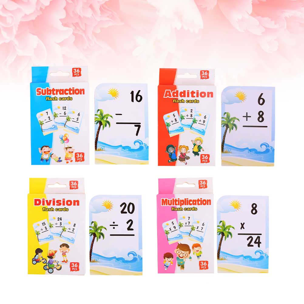Kids Early Education - 4 cajas de tarjetas de estudio