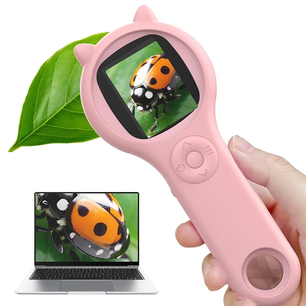 Kids Education Video - Microscopio portátil para niños, microscopio Digital