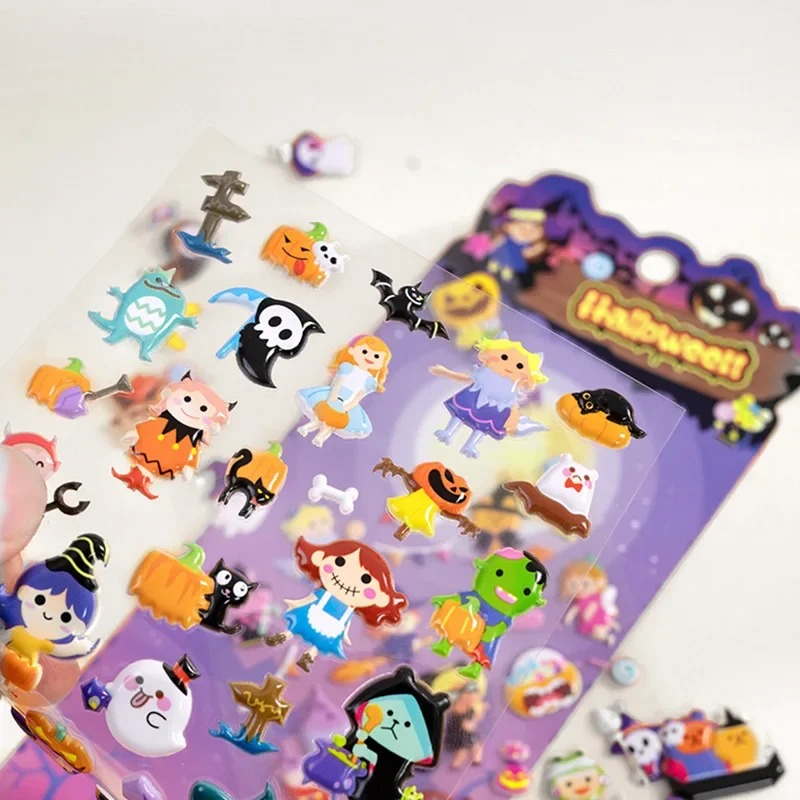 Pegatinas 3D Kawaii de Hallowe - Kids Education Charts reseña y precio