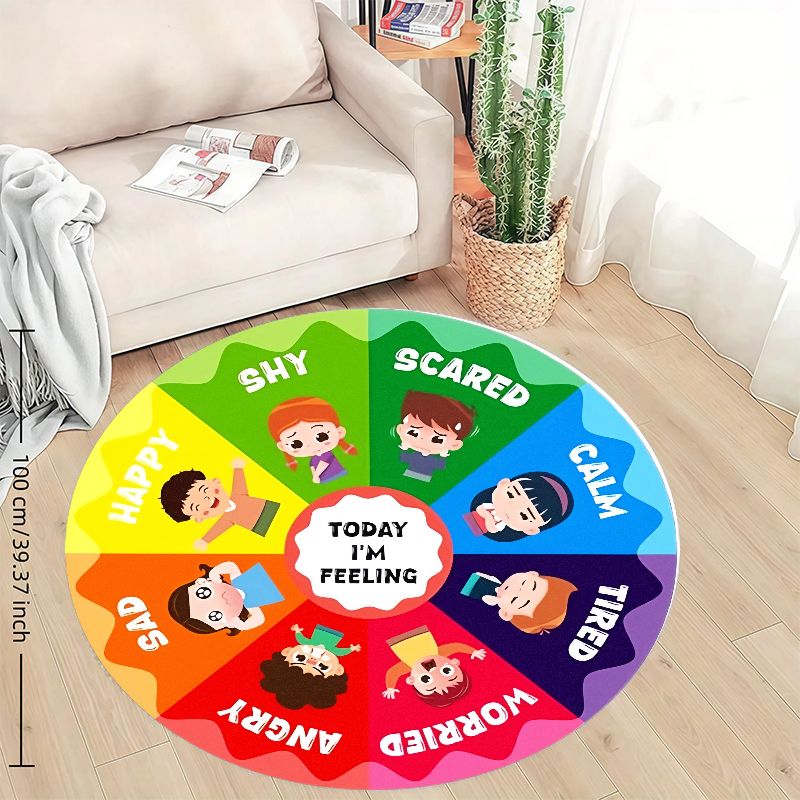Alfombra redonda de franela co - Kids Education Charts reseña y precio