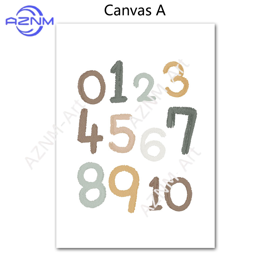 1/2 Piezas de Lienzo Decorativ - Kids Education Nursery reseña y precio