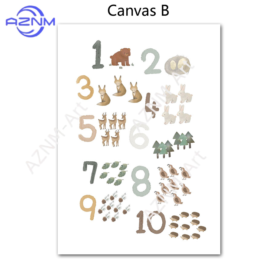 1/2 Piezas de Lienzo Decorativ - Kids Education Nursery reseña y precio