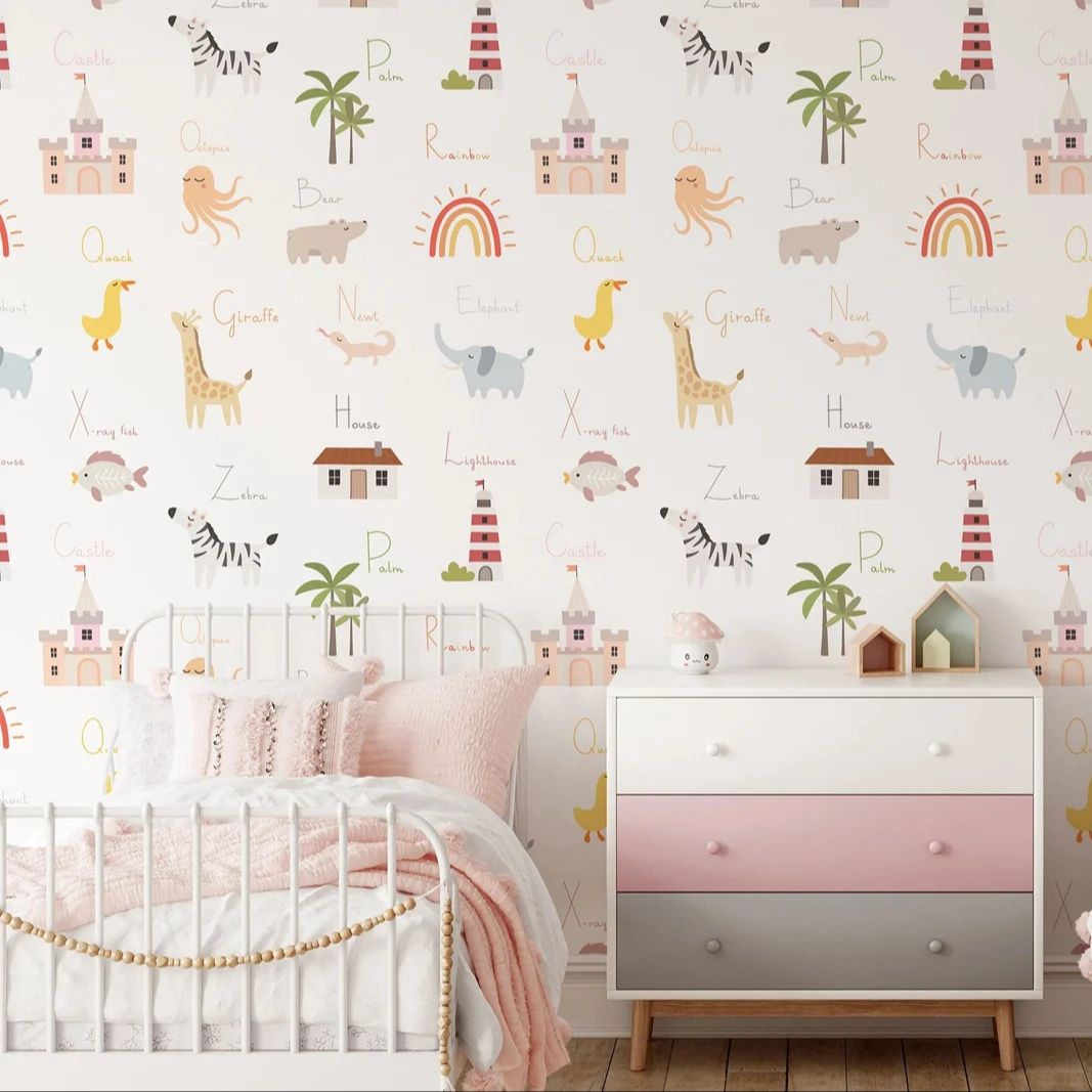 Papel Tapiz Educativo para Niñ - Kids Education Nursery reseña y precio