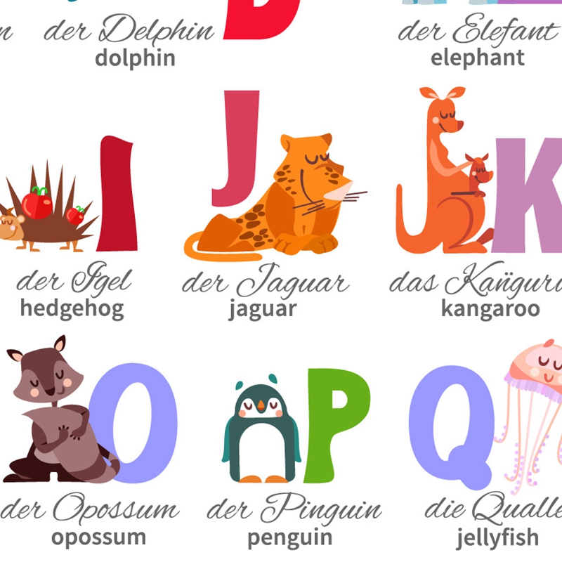 Alfabeto alemán con animales,  - Kids Education Nursery reseña y precio