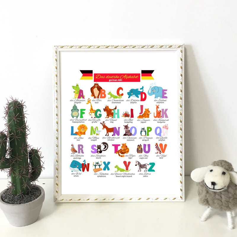 Alfabeto alemán con animales,  - Kids Education Nursery reseña y precio
