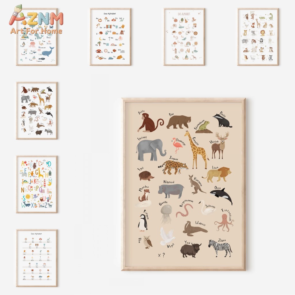 AZNM - Arte educativo de pared - Kids Education Nursery reseña y precio