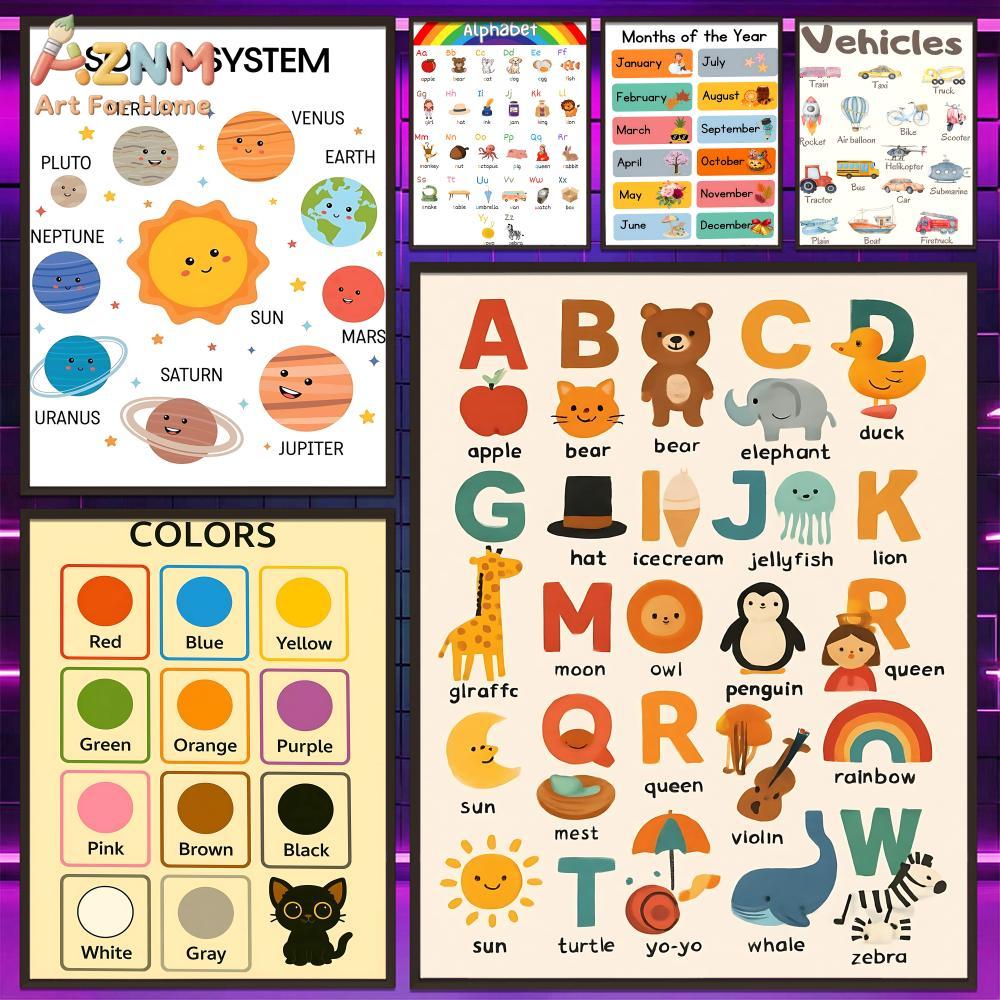 AZNM - Póster educativo de lon - Kids Education Nursery reseña y precio