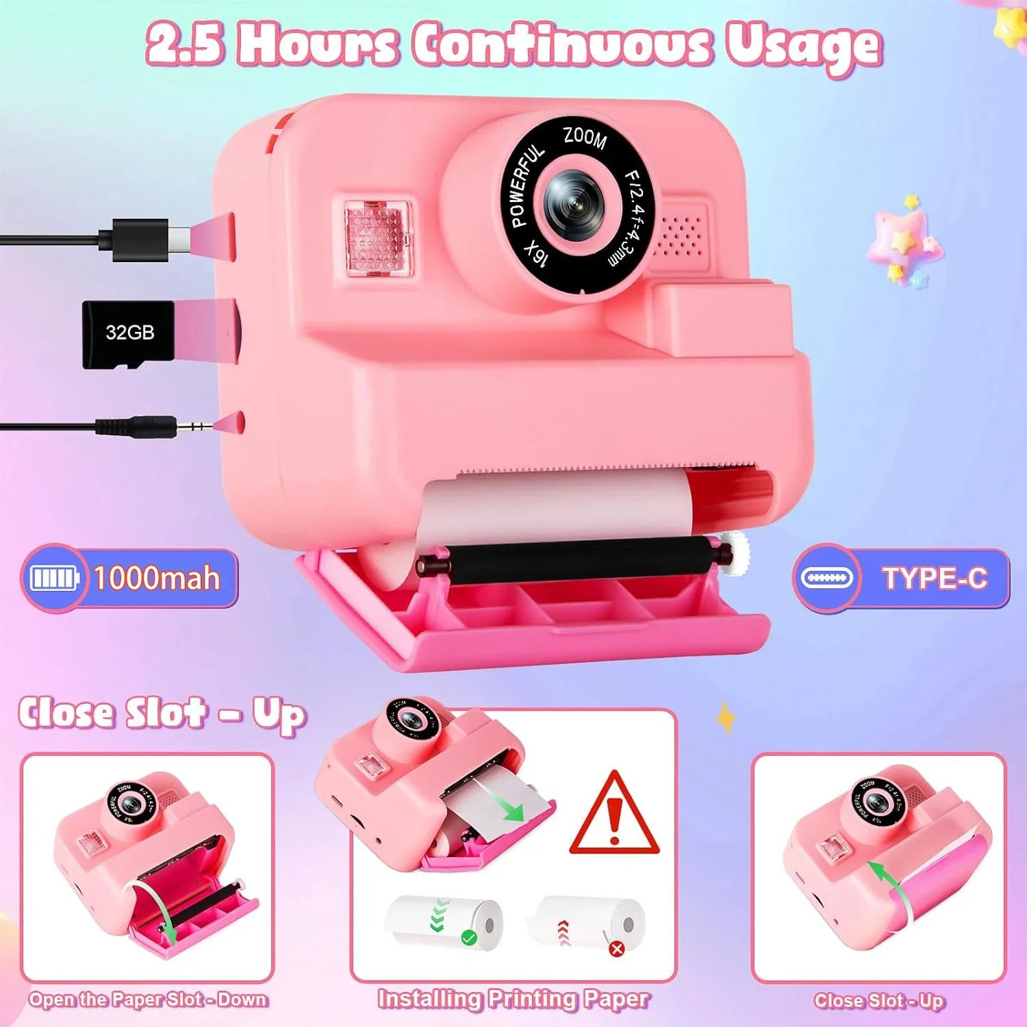 Cámara Digital para niños, imp - Kids Education Video reseña y precio