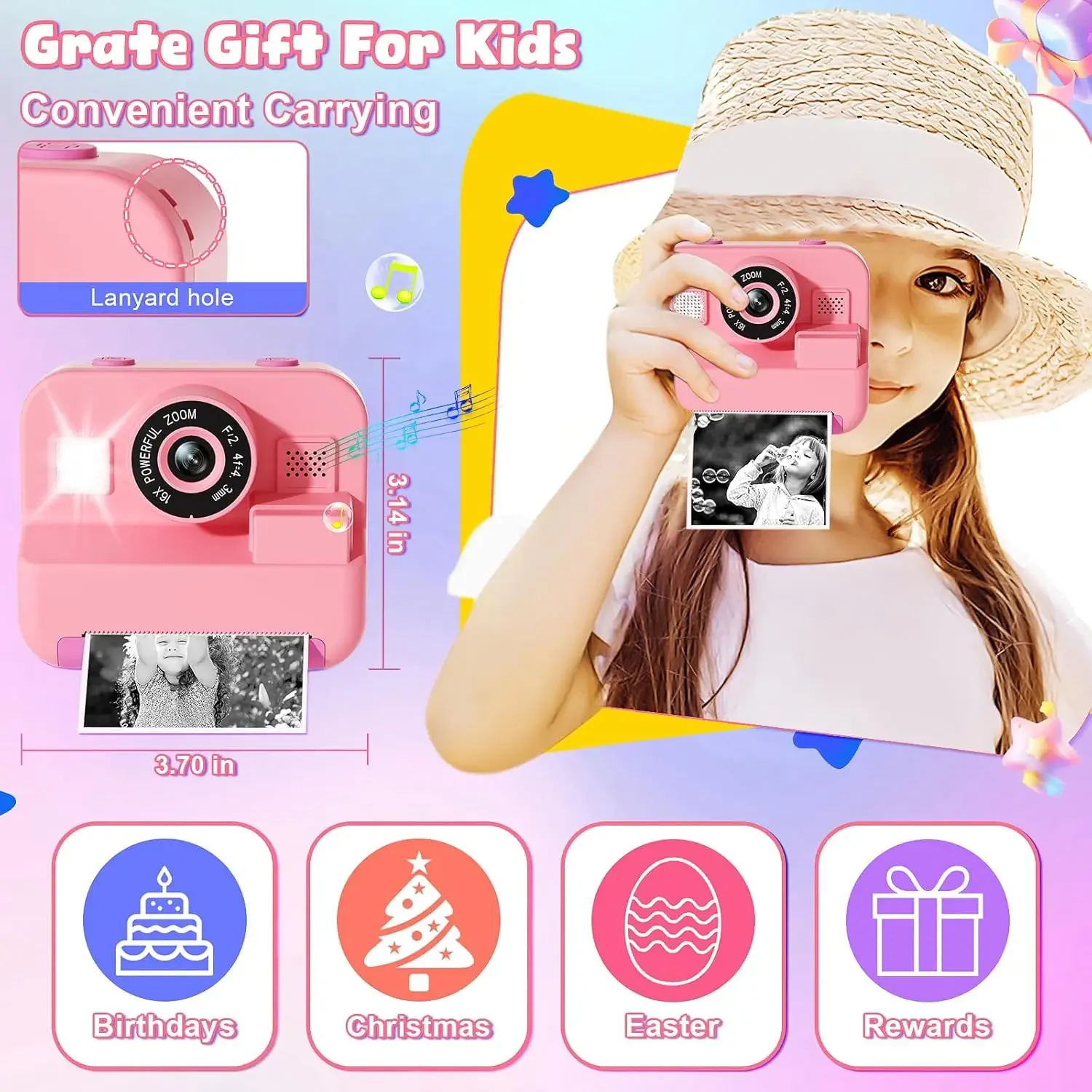 Cámara Digital para niños, imp - Kids Education Video reseña y precio