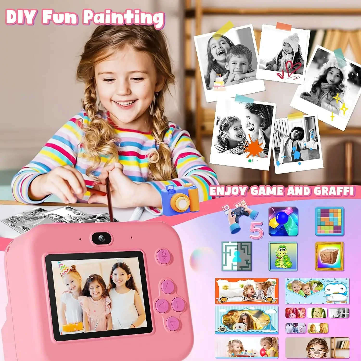 Cámara Digital para niños, imp - Kids Education Video reseña y precio