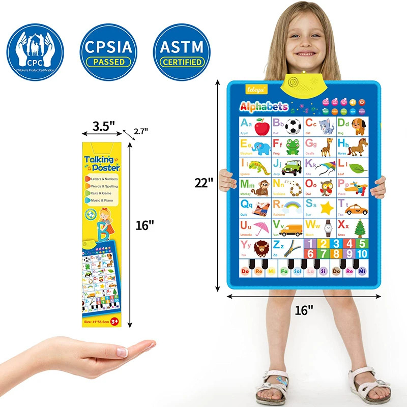 Tabla electrónica de pared del - Kids Education Charts reseña y precio